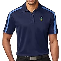Men's Pineapple Patch Colorblock Sport Polo Shirt