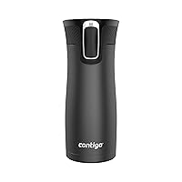Contigo West Loop Stainless Steel Vacuum-Insulated Travel Mug with Spill-Proof Lid, Keeps Drinks Hot up to 5 Hours and Cold up to 12 Hours, 16oz Licorice Metallic