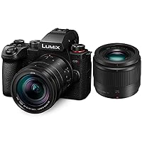 Panasonic Lumix G9 II Mirrorless Camera with Lumix G Leica DG Vario-Elmarit 12-60mm f/2.8-4 ASPH Lens, Bundle with Lumix G 25mm f/1.7 Aspherical Lens