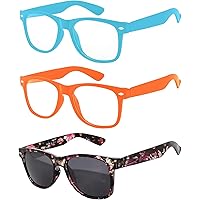 OWL 3 Pairs Kids Clear Lens Glasses Protect Child's Eyes from UVB UVA Blocking