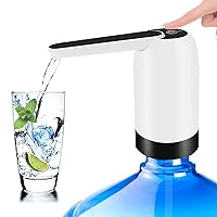 MJIYA 5 Gallon Water Dispenser, Universal Water Bottle Pump, Automatic Water Jug Dispenser with Switch and USB, for Camping, Kitchen, Workshop, Garage