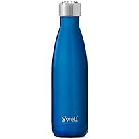 S'well Stainless Steel Water Bottle, 17oz, Ocean Blue, Triple Layered Vacuum Insulated Containers Keeps Drinks Cold for 36 Hours and Hot for 18, BPA Free, Perfect for On the Go