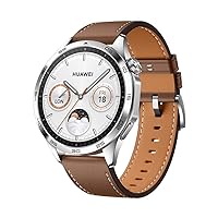 HUAWEI Watch GT 4 46 mm Smartwatch, Octagon Design, Up to 2 Weeks Battery Life, Advanced 24/7 Health Management, Calorie Management, Compatible with Android and iOS, Brown