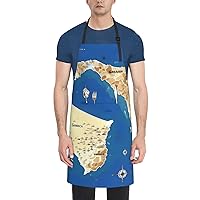 Green Monkey Print Cooking Aprons,Adjustable Waterproof Apron,Artist Aprons,Kitchen Cooking For Men Women Chef Adults Unisex