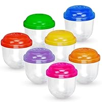 Empty 2 inch Acorn Frosty Plastic Clear Capsules - Assorted Colors - Toys for Vending Machine - Tiny Surprise Kids Party Favor Prize Pinata Storage gumballs Small containers Bath Bomb molds 500 Bulk