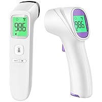 No-Touch Thermometer for Adults and Kids - LCD White & LCD Purple