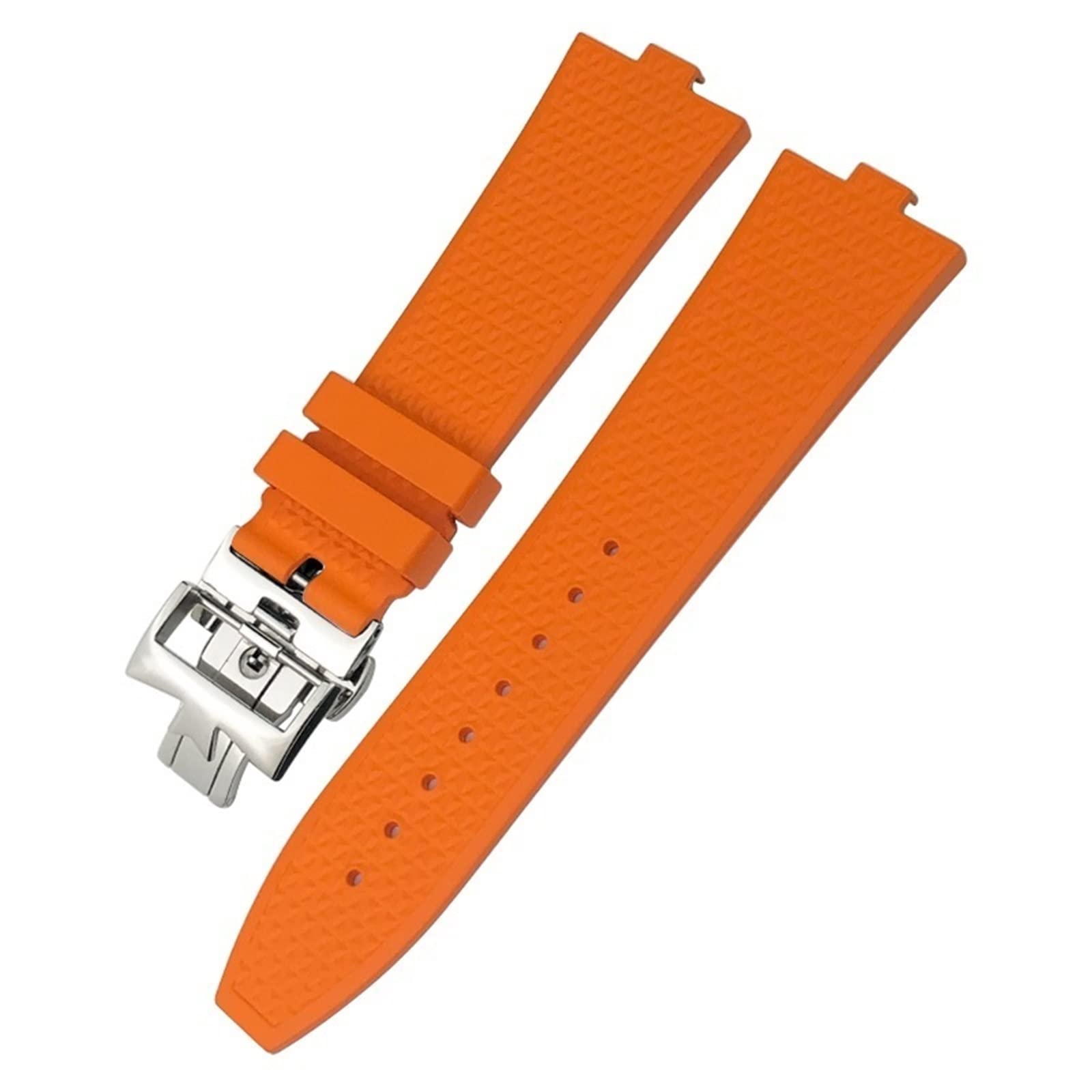 FFHAO Fluoro Rubber Watchbands Fit For Vacheron Constantin 5500V 4500V 7900 Black Blue Watch Men Waterproof Quick Release Strap 24mm*7mm