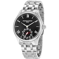 Frederique Constant Horological Smart Watch Black Dial Stainless Steel Mens Watch FC-285B5B6B