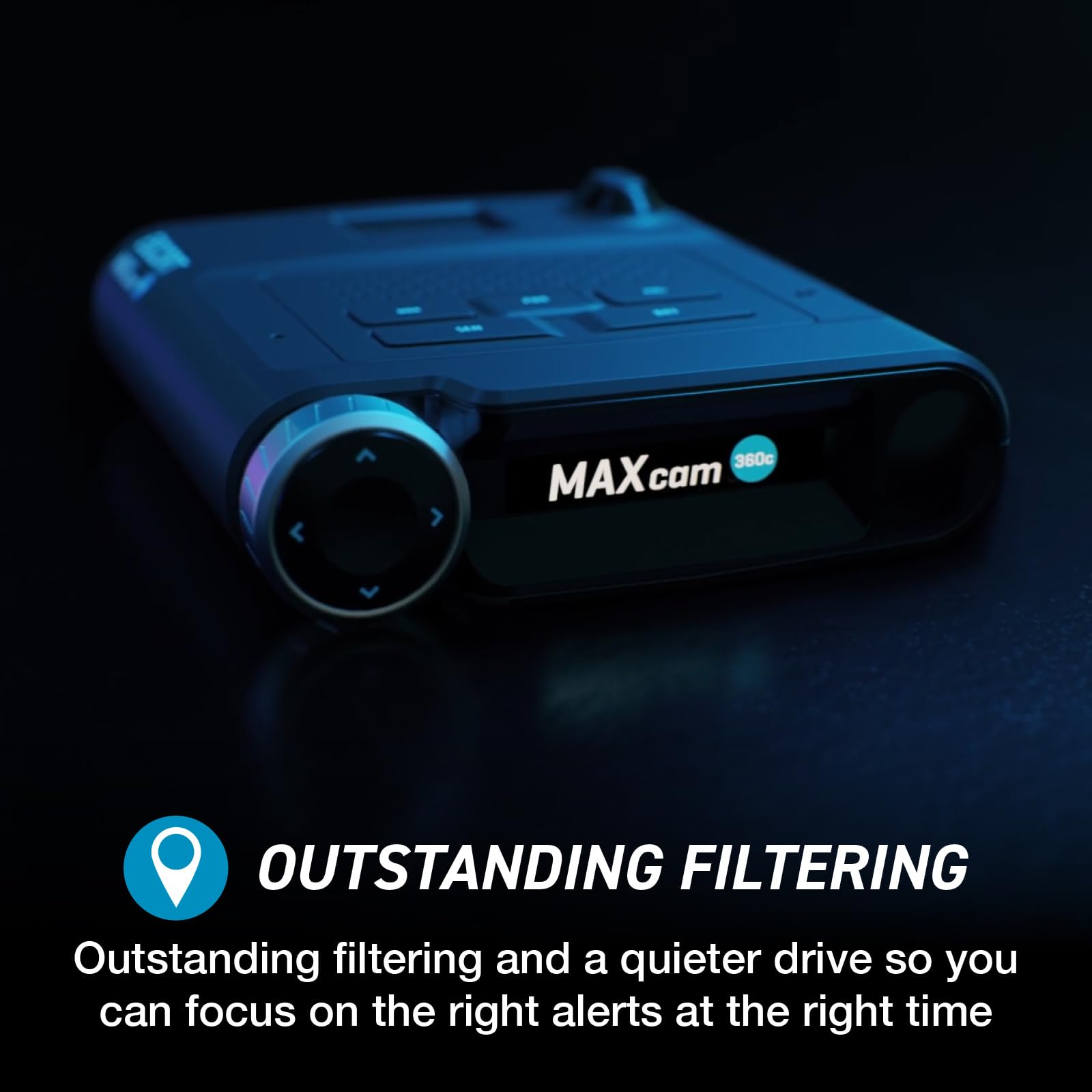 Escort MAXcam 360c Laser Radar Detector and Dash Camera - Great Range, 360° Protection, Shared Alerts, Incident Reports, Emergency MayDay, Driver Smarter App, Dual-Band Wi-Fi, 16GB SD Card Included