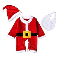 Onsies18 24 Months Boy Toddler Baby Boys Girls Christmas Santa Cosplay Romper Jumpsuit Clothes Baby (Red, 0-6 Months)
