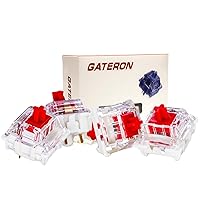 Gateron 35 PCS G pro 3.0 MX Mechanical Keyboard Silent Split Tactile Switch,Linear pre lubed RGB SMD Gaming Keyboard Switches 3 pin (Red)