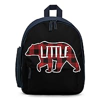 Plaid Little Bear Backpack Daily Casual Daypack Travel Bag Lightweight Work Bag Business Backpack for Women Men Blue-style