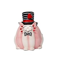 21077 Ceramic Valentine's Whisker Cat Candy Jar 6 1/2
