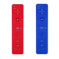 Yosikr Wireless Remote Controller for Wii Wii U - 2 Packs Deep Blue and Red