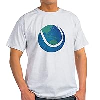 CafePress World Tennis Ball Globe Light T Cotton T-Shirt
