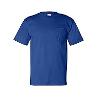Bayside Men's Classic Style Heavyweight Pocket T-Shirt, Royal, XX-Large