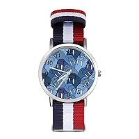 Walrus Women's Watch with Braided Band Classic Quartz Strap Watch Fashion Wrist Watch for Men