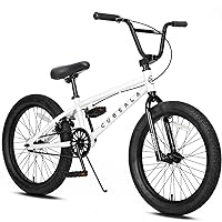 20 Inch Freestyle Youth BMX Bicycle Big Kids Teenager Bike for Age 6 7 8 9 10 11 12 13 14 Years Old Boys Girls Teen and Beginner-Level Rider with 4 Peg, Black