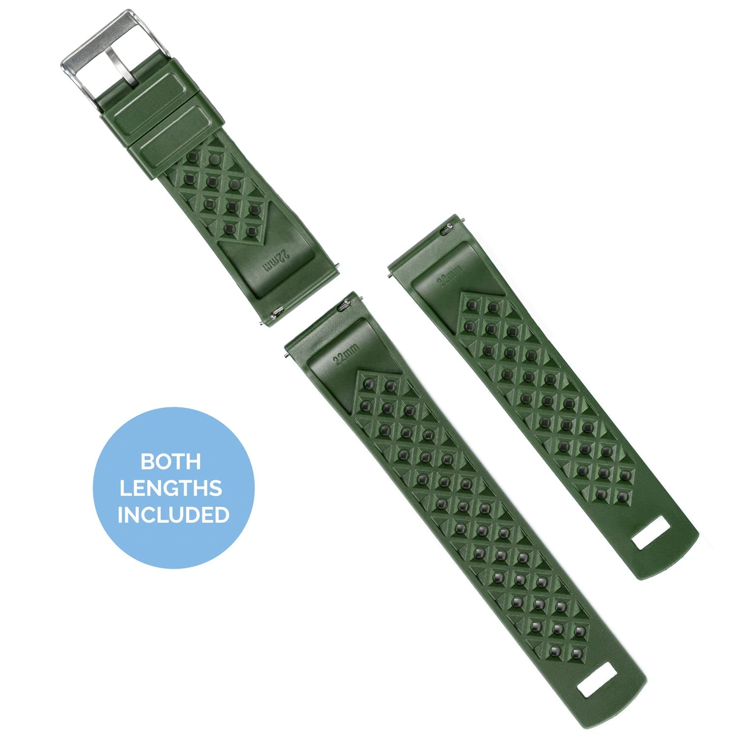 BARTON Tropical-Style 2.0 Watch Bands - Quick Release - Choose Strap Color & Size - 18mm, 19mm, 20mm, 21mm, 22mm, 23mm & 24mm Watch Straps