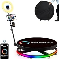 360 Photo Booth 360 Video Booth 360 Platform Remote Control Automatic Slow Motion 360 Spinner 360 Motorized SpinCam 360 Video Portable Selfie Platform for Weddings Parties Halloween Christmas achhago