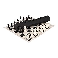 Quiver Chess Set Combination - Triple Weighted - by US Chess Federation (Black)