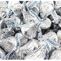 Kisses, Milk Chocolate in Silver Foil (Pack of 6 Pounds)