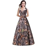 YINGJIABride Camo Military Party Prom Dress Wedding Guest Bridesmaid Gowns