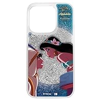 Inglem iPhone 15 Pro Case, Disney Glitter Case, Aladdin and Jasmine