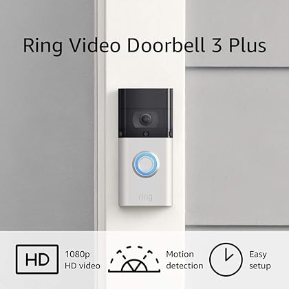Ring Video Doorbell 3 Plus – enhanced wifi, improved motion detection, 4-second video previews, easy installation