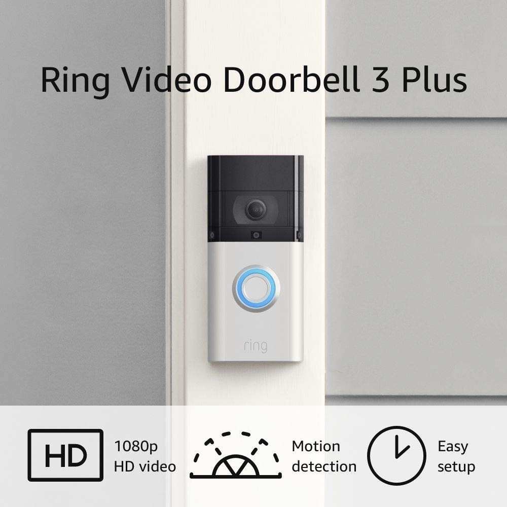 Ring Video Doorbell 3 Plus – enhanced wifi, improved motion detection, 4-second video previews, easy installation