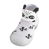 Tennis Shoes for Toddler Boys Boys Kids Girls Knit Rubber Solid Baby Stocking Shoes Slipper Crib Shoes Boys
