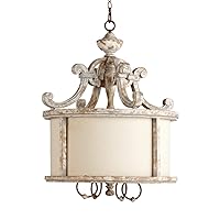 Quorum 8052-4-56 Traditional Four Light Pendant from La Maison Collection in Gray Finish,
