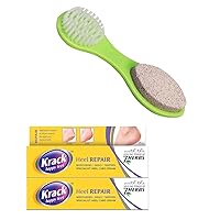 3 In 1 Pedicure Brush Kit Tool for Cleanse | Krack Heel Repair | Ayurvedic Foot care cream - 25 Gm - Pack of 2 (Combo Set)