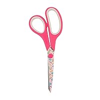 SINGER 7 3/4 Inch All Purpose Scissors with Printed Blades For Fabric, Sewing, & Crafts - Unicorn Print