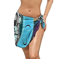Planet Color Women's Short Sarongs Beach Wrap Bikini Cover Up S