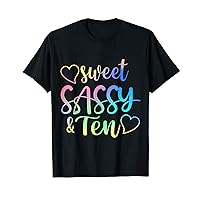 Sweet Sassy And Ten 10th Birthday Girl 10 Years Old Princes T-Shirt