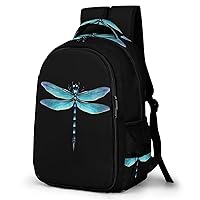Dragonfly Travel Backpack Double Layers Laptop Backpack Durable Daypack for Men Women