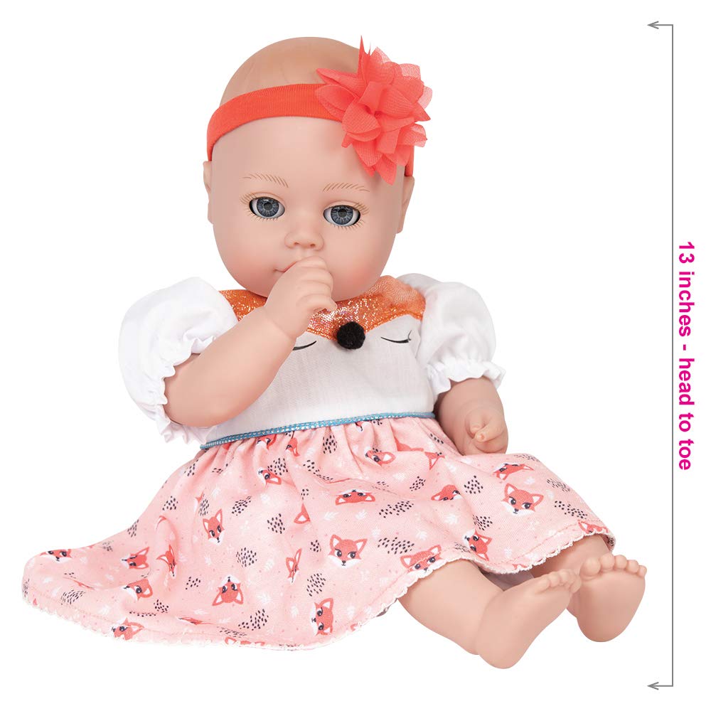 ADORA My First Baby Doll - Playtime Whimsy Fox, 13 inches, Open Close Eyes, Can Suck Her Thumb