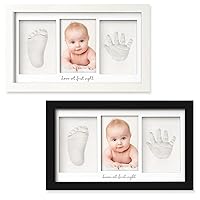 KeaBabies Baby Handprint Footprint Keepsake Bundle - Baby Prints Duo Photo Frame for Newborn - Perfect Baby Gift