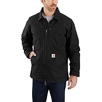 Carhartt Men's Loose Fit Washed Duck Sherpa-Lined Coat