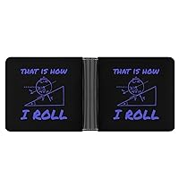 This is How I Roll Fashion Bifold Wallet for Men Slim 6 Card Holders Purse PU Leather Money Clip