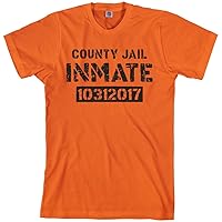 Threadrock Men's County Jail Inmate Halloween Costume T-Shirt