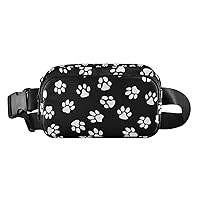 Paw Print Fanny Pack women Belt Bag Fashion Everywhere Waist Bags with Adjustable Strap for Workout Running Traveling Hiking