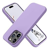 Designed for iPhone 15 Pro Case, Silicone Shockproof Slim Thin Phone Case for iPhone 15 Pro(6.1 inch), (Light Purple)