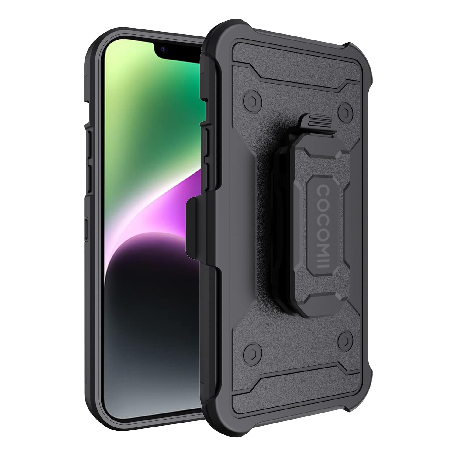 Cocomii Belt Clip iPhone SE 2022/SE 2020/iPhone 8/7/6 Case - Swivel Holster, in & Out Facing, Kickstand, Military Grade, Heavy Duty, Shockproof - Compatible with iPhone SE 2022/2020/8/7/6 (Black)