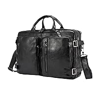 Men Oil Waxy Leather Antique Business Travel Briefcase Laptop Bag Attache Messenger Bag Portfolio Tote