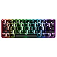 61 Keys RGB Wireless and Wired Mechanical Gaming Keyboard with Blue Switches, Audible Click Sound Rainbow Portable Compact Mini Office Keyboard for Windows PC Gaming, (F-SG61)