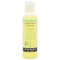 Plantlife Fresh Mint Body Oil - Formulated for Soft and Silky Skin Using Rich Plant Oils That Absorb and Leave a Light Aroma on the Skin - Made in California 4 oz