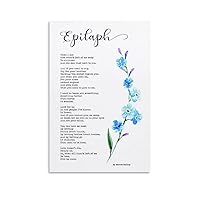 Merritt Malloy's Epitaph Poem When I Die Poster Poem About Death, Take Me Away Poster Wall Art Paintings Canvas Wall Decor Home Decor Living Room Decor Aesthetic Prints 08x12inch(20x30cm) Unframe-sty