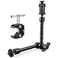 Hemmotop Camera Arm Stand Load Capacity 6.6lbs Magic Arm Desk Mount Stand Articulated for DSLR/LCD Monitor/LED Lights/Smartphone/iPhone 